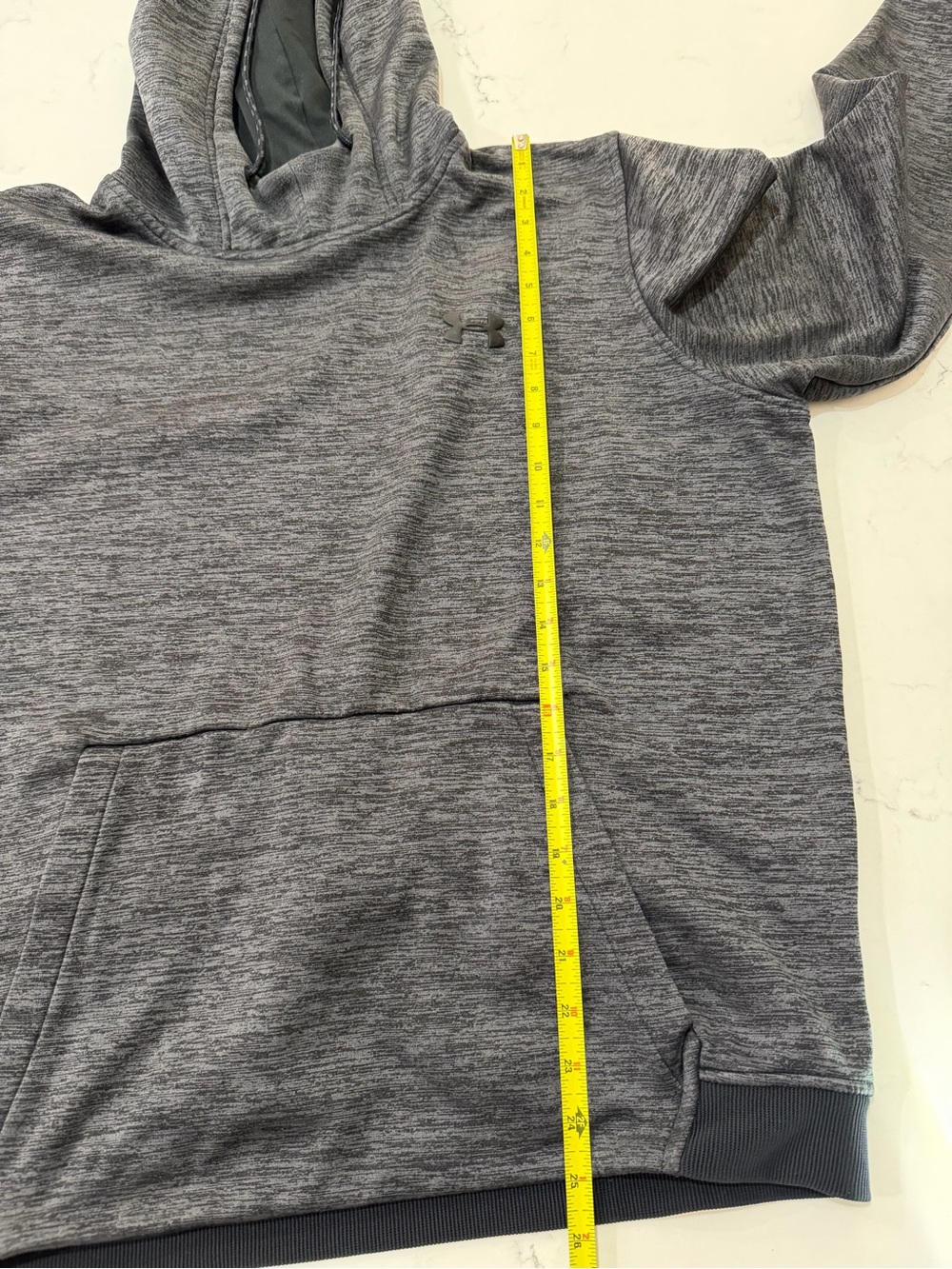 Under Armour ColdGear Mens XL Gray Heathered Pullover Hoodie Sweatshirt - Picture 6 of 6